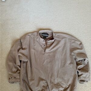 Zero Restriction Men's Tan Pullover Windbreaker